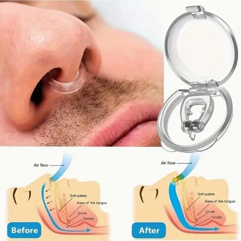 4 عبوات من مشبك الأنف المضاد للشخير للرجال والنساء، أجهزة مغناطيسية من السيليكون، توقف الشخير in Kuwait