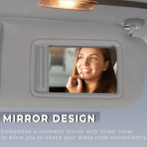 SCITOO Right Passenger Side Gray Sun Visor Assembly fit for 2006 2007 2008 2009 2010 2011 for Toyota Camry Without Sunroof(74310-06750-B0) in Kuwait