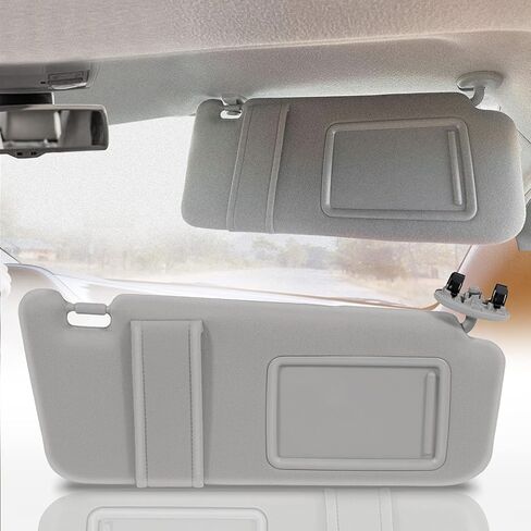 SCITOO Right Passenger Side Gray Sun Visor Assembly fit for 2006 2007 2008 2009 2010 2011 for Toyota Camry Without Sunroof(74310-06750-B0) in Kuwait