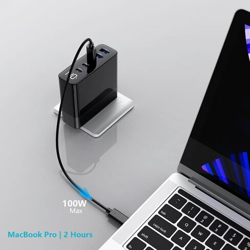 شاحن USB C بقوة 140 وات، محول طاقة شحن سريع CHIPOFY GaN بـ 5 منافذ LED PD 100W PPS 45W QC60W لأجهزة MacBook iPhone 14 Plus 13 12 Pro Max iPad Samsung Galaxy S22/S21 والمزيد in Kuwait