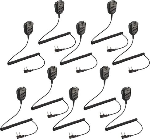 10 Pack APM086-K2 Speaker Microphone Compatible with BaoFeng BTECH UV-5R UV-5RA UV-5RE UV-5R3 BF-F8HP UV-82HP Kenwood 2-PIN 2 Pin Radios NX-1200 NX-1300 NX-P1200 NX-P1300 NX-3220 NX-3320 NX-3420 in Saudi Arabia