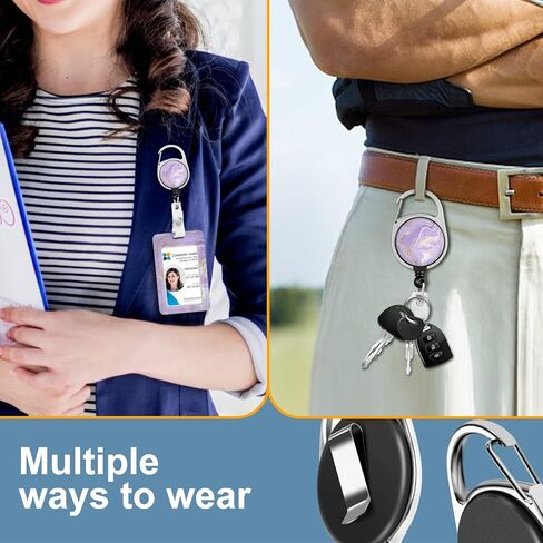Plifal Badge Holder with Retractable Reel, Unique Leopard ID Name Tag Work Badge Clip Heavy Duty Vertical Card Protector Cover Case for Work Office Nurse Medical Student Teacher Women in Kuwait