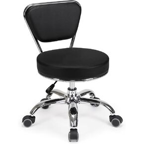 MAYAKOBA Dayton Garage Rolling Seat (Black) Pneumatic, Short Stool with Adjustable Height 13"-15", Perfect for Garage Task, Home Cleaning, Bathroom Short Seat, Technician Task in Kuwait