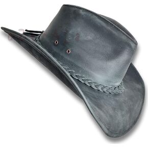 Oztrala Leather Cowboy HAT Australian Outback Western Men Women Desperado HL33 in Kuwait