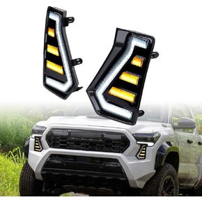 Astra Depot 2pcs Driver & Passenger Side 2024 2025 Tacoma LED Light Turn Signal DRL Daytime Running Light Sequential Flash Signal Lamp w/LED Molding Compatible with 2024-25 Toyota Tacoma in Saudi Arabia