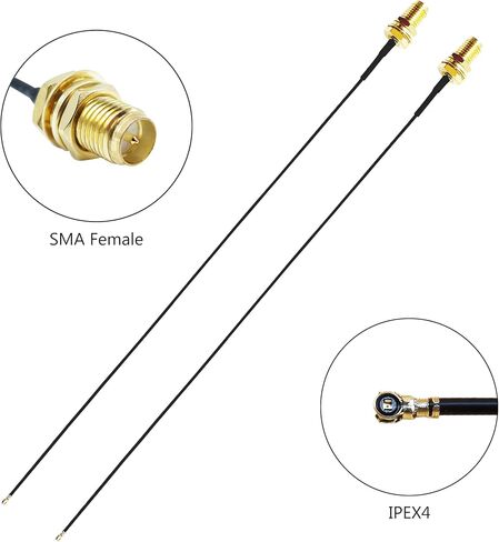 WiFi Antenna PC Bluetooth Antenna Dual Band 2.4Ghz 5Ghz 3dBi RP-SMA Male (with No Pin) for Gaming Motherboard, RV Camera, PCIE M.2 Wireless Card, Router - 2 Pack in Saudi Arabia