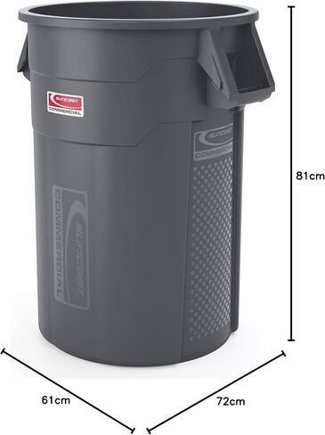 Suncast Commercial Products 44 Gallon Utility Trash Can, Blue, TCU44BL in Kuwait