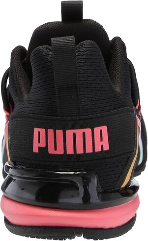 PUMA Axelion Mesh Sneaker, Club Navy-Flame Flicker White, 6 US Unisex Big Kid in Saudi Arabia
