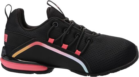 PUMA Axelion Mesh Sneaker, Club Navy-Flame Flicker White, 6 US Unisex Big Kid in Saudi Arabia