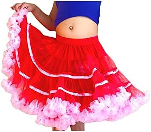Malco Modes Fluffy Tutu Mini Skirt for Women - Petticoat الطبقات | الباليه والزي والرقص والمهرجان وارتداء الحفلات in Kuwait