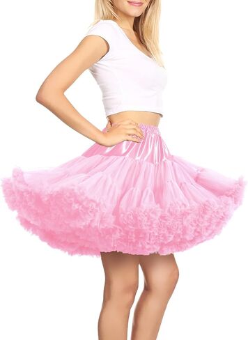 نساء مرن الخصر الشرقي البطن منتفخ توتو تول تنورة الأميرة باليه الرقص pettiskirts أسفل الوردي in Saudi Arabia
