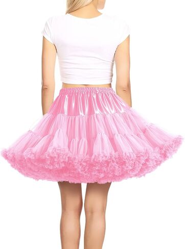 نساء مرن الخصر الشرقي البطن منتفخ توتو تول تنورة الأميرة باليه الرقص pettiskirts أسفل الوردي in Saudi Arabia