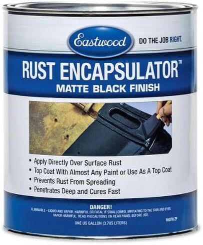 Eastwood Black Rust Encapsulator Quart Durable UV Heat Resistance Stop Rust Corrosion in Kuwait
