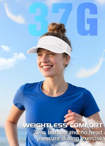 GXCROR Sports Sun Visor Hat Men Women, Lightweight Breathable Quick-Dry Visor Hat, UPF 50+ Tennis Golf Running Visor in Saudi Arabia