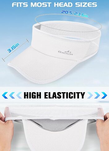 GXCROR Sports Sun Visor Hat Men Women, Lightweight Breathable Quick-Dry Visor Hat, UPF 50+ Tennis Golf Running Visor in Saudi Arabia