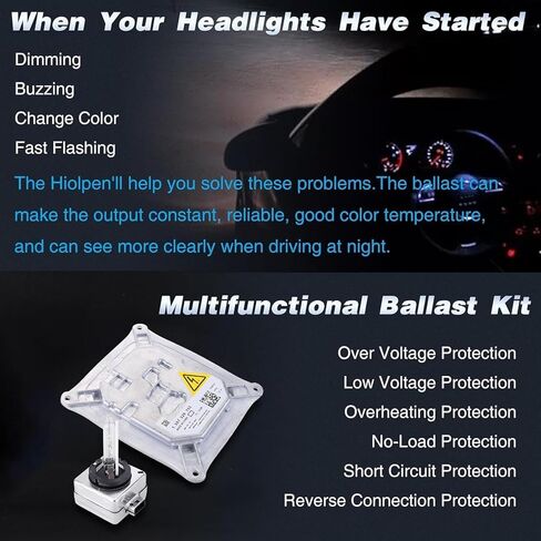 Headlight Ballast Xenon HID Headlamp Ballast Unit Module with D1S/D1R 35W Bulb Compatible for Cadillac 2006-2011 DTS 25806714 in Kuwait