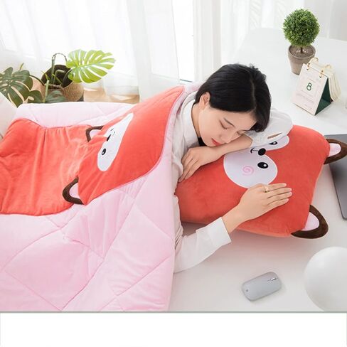 Car Dual-Use Body Pillow Blanket 50 x 50cm futon Integrated with Zipper Cushion Pink Gray Animal Pattern Car Blanket (Pattern 5 50 x 50cm) in Saudi Arabia