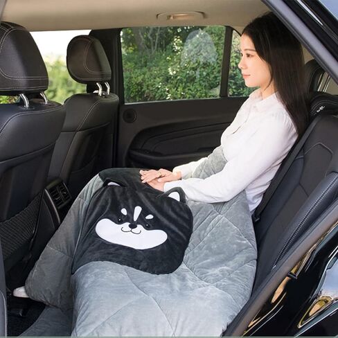 Car Dual-Use Body Pillow Blanket 50 x 50cm futon Integrated with Zipper Cushion Pink Gray Animal Pattern Car Blanket (Pattern 5 50 x 50cm) in Saudi Arabia