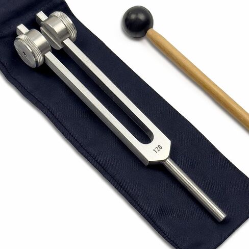 128 Hz OTTO Tuning Fork for Healing with Drawstring Pouch - OSTEOPHONIC application for Sound Healing and Biofield Therapy - Gold in Saudi Arabia