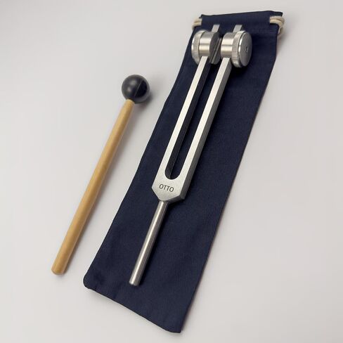 128 Hz OTTO Tuning Fork for Healing with Drawstring Pouch - OSTEOPHONIC application for Sound Healing and Biofield Therapy - Gold in Saudi Arabia