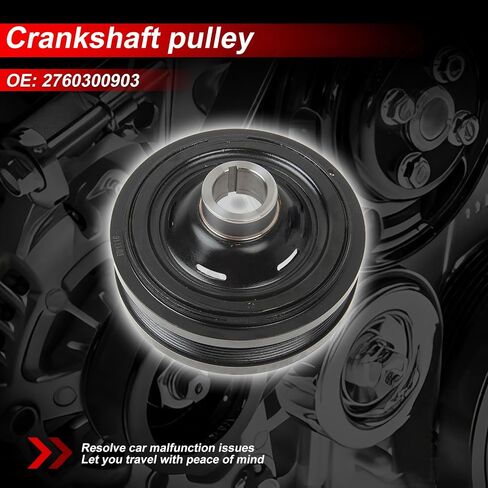 MUNIK Crankshaft Pulley for Mercedes Benz CLS350 CLS300 E350 GLS400 GL400 ML300 ML350 R350 SLK350 SL350 S350 S400 Peat# 2760300903 in Saudi Arabia