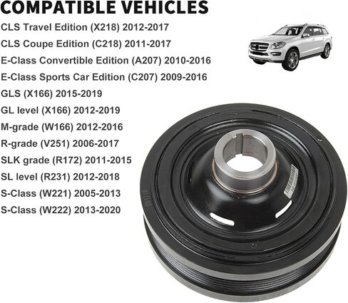 MUNIK Crankshaft Pulley for Mercedes Benz CLS350 CLS300 E350 GLS400 GL400 ML300 ML350 R350 SLK350 SL350 S350 S400 Peat# 2760300903 in Saudi Arabia