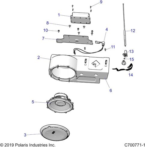 Polaris Ranger Enclosure-SUB, Genuine OEM Part 5456006, Qty 1 in Saudi Arabia