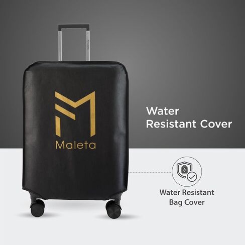 Maleta Crown Series Cabin Trolley Bag Aluminium Frame, 20 inch, 8 Spinner Wheels, Dual TSA Lock Trolley Bags for Travel Suitcase for Travel Bags for Travelling (Black, Cabin-Small) in Saudi Arabia