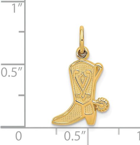 14K Gold Cowboy Boot Charm Findingking in Saudi Arabia