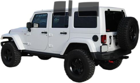 Precut Window Tint Film Front Two Door Windows Tint Film Cars Sun Blocking Protection Privacy Anti Shatter Glass 2 Ply Computer Cut Any Tint Shade for Jeep Wrangler 4 Door 2011-2017 in Kuwait