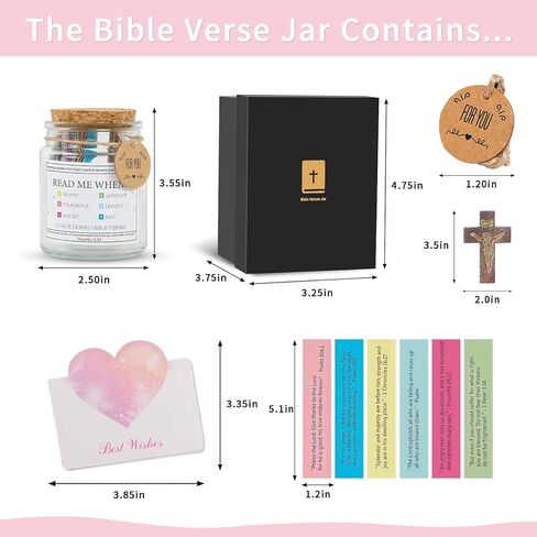 Read Me When Bible Verses Jar For Daily Inspirational, Self-Care, Motivational & Reflection, Christian Gifts For Women And Men, Religious Birthday Gifts For Mom, Wife, Friends, New Teacher. in Saudi Arabia