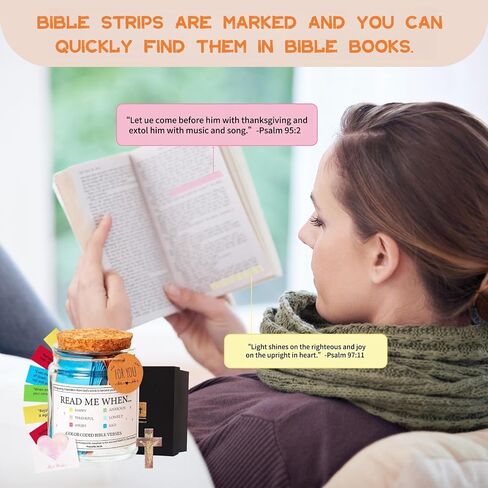 Read Me When Bible Verses Jar For Daily Inspirational, Self-Care, Motivational & Reflection, Christian Gifts For Women And Men, Religious Birthday Gifts For Mom, Wife, Friends, New Teacher. in Saudi Arabia