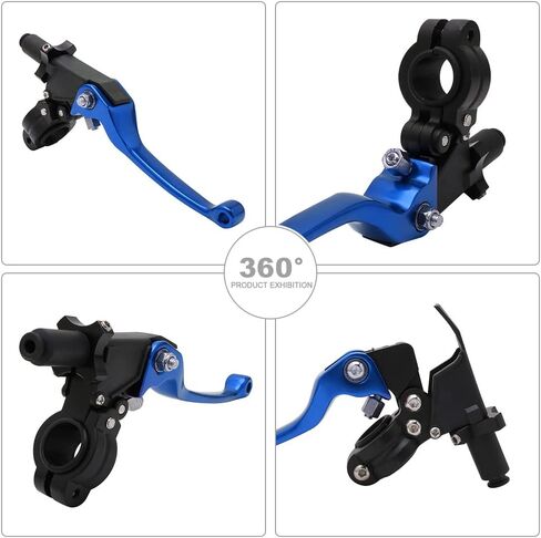 JFG RACING Motorcycle Brake Clutch Lever 7/8'' 22mm Folding Levers Aluminum Alloy Universal for CRF50 KLX SSR TTR 110 125 150 200 250cc Dirt Pit Bike ATV Mini Bike Blue in Saudi Arabia