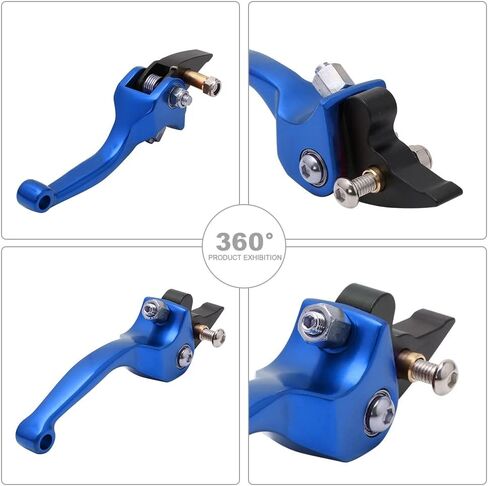 JFG RACING Motorcycle Brake Clutch Lever 7/8'' 22mm Folding Levers Aluminum Alloy Universal for CRF50 KLX SSR TTR 110 125 150 200 250cc Dirt Pit Bike ATV Mini Bike Blue in Saudi Arabia