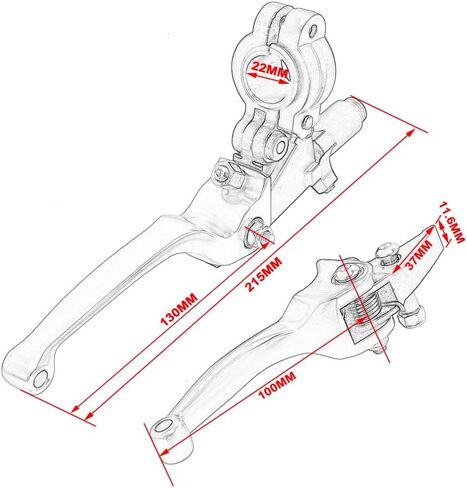 JFG RACING Motorcycle Brake Clutch Lever 7/8'' 22mm Folding Levers Aluminum Alloy Universal for CRF50 KLX SSR TTR 110 125 150 200 250cc Dirt Pit Bike ATV Mini Bike Blue in Saudi Arabia
