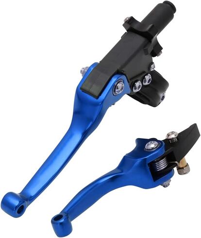JFG RACING Motorcycle Brake Clutch Lever 7/8'' 22mm Folding Levers Aluminum Alloy Universal for CRF50 KLX SSR TTR 110 125 150 200 250cc Dirt Pit Bike ATV Mini Bike Blue in Saudi Arabia