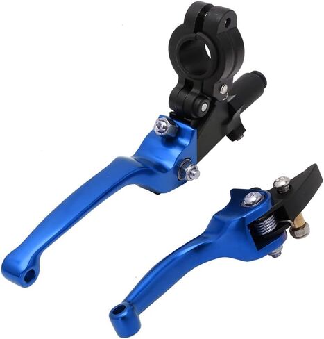 JFG RACING Motorcycle Brake Clutch Lever 7/8'' 22mm Folding Levers Aluminum Alloy Universal for CRF50 KLX SSR TTR 110 125 150 200 250cc Dirt Pit Bike ATV Mini Bike Blue in Saudi Arabia