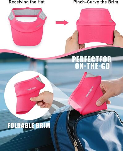قبعات Sports Sun Visor للنساء الرجال خفيفة الوزن تبريد أقنعة ممتدة قابلة للطي أكثر من 50+ لتشغيل لعبة التنس غولف in Kuwait