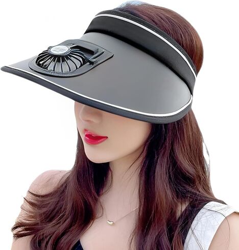Sun Visor Hat مع مروحة USB ، Summer Leghing 3 إعدادات مؤقت in Kuwait