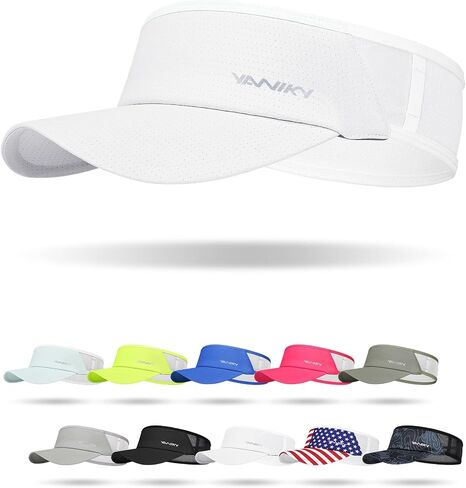قبعات Sports Sun Visor للنساء الرجال خفيفة الوزن تبريد أقنعة ممتدة قابلة للطي أكثر من 50+ لتشغيل لعبة التنس غولف in Kuwait