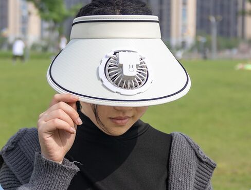 Sun Visor Hat مع مروحة USB ، Summer Leghing 3 إعدادات مؤقت in Kuwait