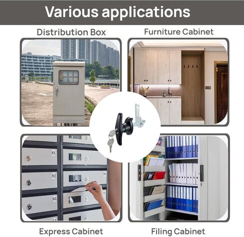 4PCS Truck Cap Locking T-Handle, Truck Camper Shell Lock, Camper Shell Accessories, Key Alike Black T-Handle Locks (Left & Right) for Most Truck in Saudi Arabia
