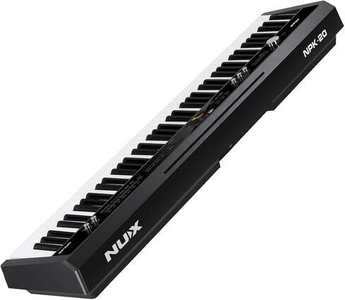 بيانو رقمي محمول NUX NPK-20، 271 صوتًا، لوحة مفاتيح مطرقة ذات مستشعر ثلاثي 88 مفتاحًا، 5 مستويات حساسية اللمس (أبيض) in Saudi Arabia