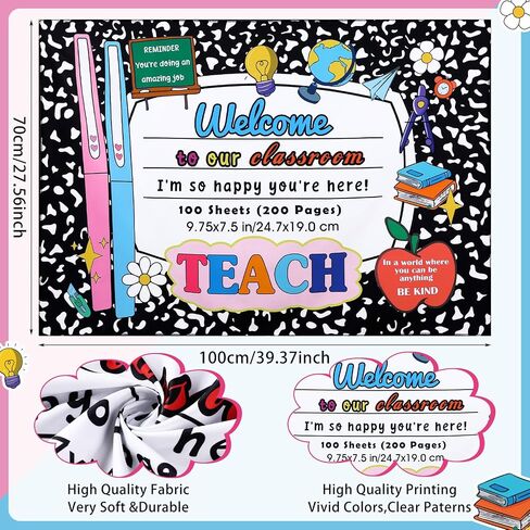 Maasechs مرحبًا بك مرة أخرى في School Tapestry Complosity Notebord Classroom Tapestry مرحبًا بك في الفصل الدراسي. in Saudi Arabia