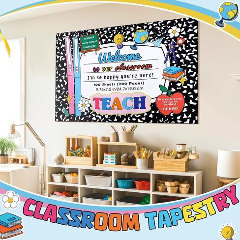 Maasechs مرحبًا بك مرة أخرى في School Tapestry Complosity Notebord Classroom Tapestry مرحبًا بك في الفصل الدراسي. in Saudi Arabia