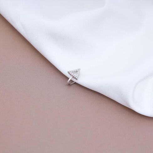 Vintage Crystal Triangle Nose Ring Cz Rhinestone Cuff Hollow Copper African Gold Fake Non Pierced Open Clip Jewelry for Women in Kuwait