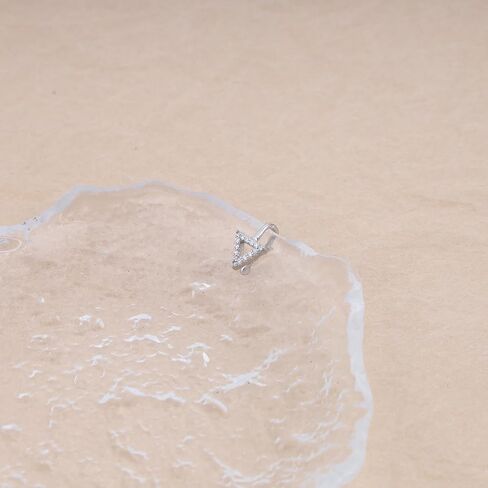 Vintage Crystal Triangle Nose Ring Cz Rhinestone Cuff Hollow Copper African Gold Fake Non Pierced Open Clip Jewelry for Women in Kuwait