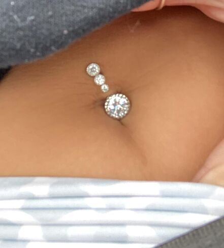MODRSA GOLD BELLY BELLY BUNTY RINGER BELLY RINGS SIVAL PINK DANCLING DANCHING BELLY BELLY BETCINGERITION HURELERGENIC Surgical Steel Butterfly Butterfly Rings for Women Gut in Saudi Arabia