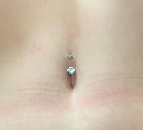 MODRSA GOLD BELLY BELLY BUNTY RINGER BELLY RINGS SIVAL PINK DANCLING DANCHING BELLY BELLY BETCINGERITION HURELERGENIC Surgical Steel Butterfly Butterfly Rings for Women Gut in Saudi Arabia