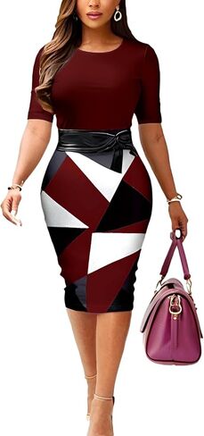 فساتين Bodycon للنساء Midi Pencil Dress in Saudi Arabia